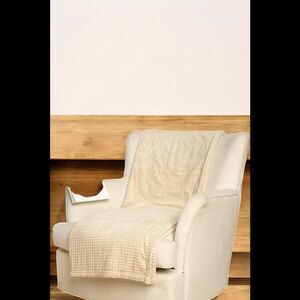 Home Reflections Gingham Velvetplush 60x70 Throw French Oak